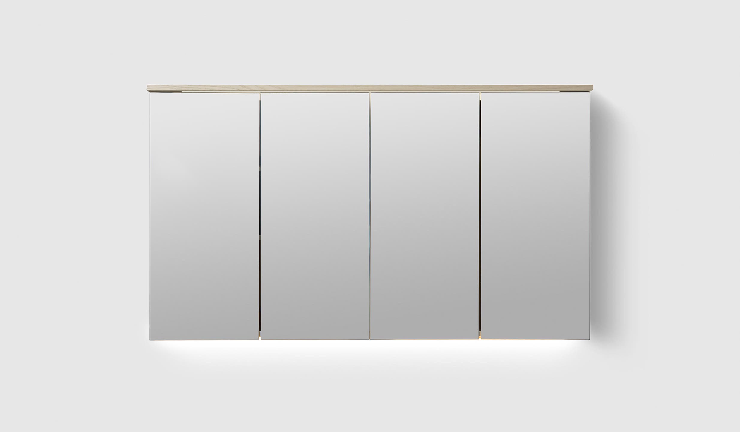 H2/MC120 Light Ash Wood H2 Mirror Cabinet