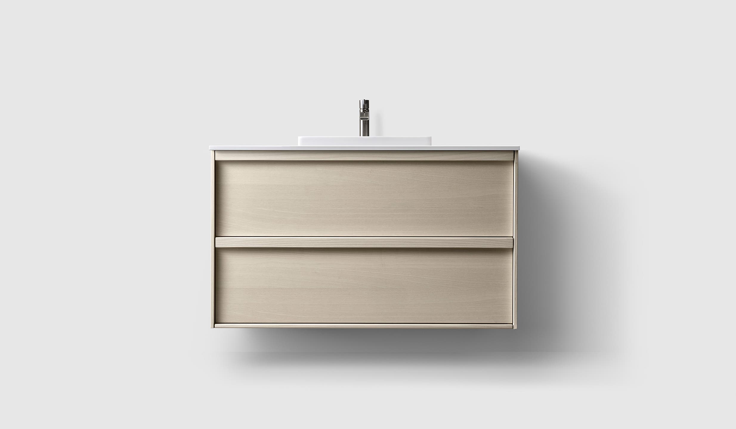 H2/100 - Light Ash Wood - White Solid