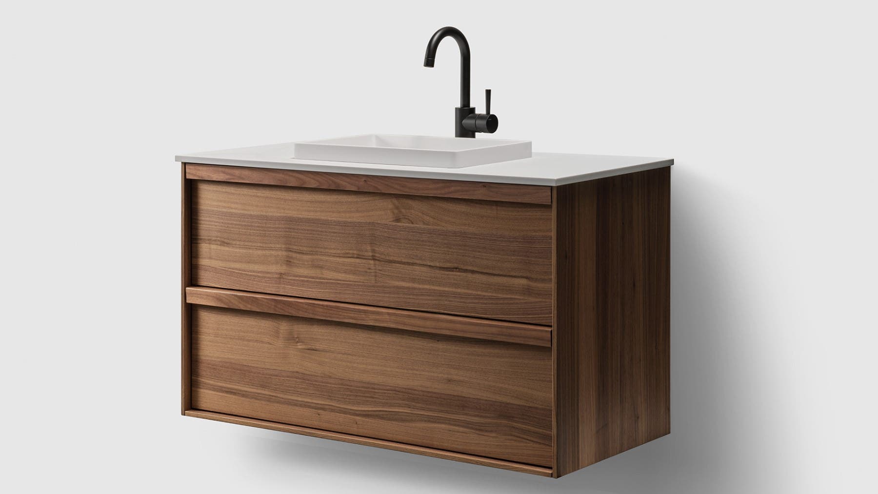 H2/100 - Walnut Wood - White Solid